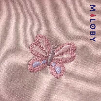 Parka à capuche brodée enfant fille- Rose