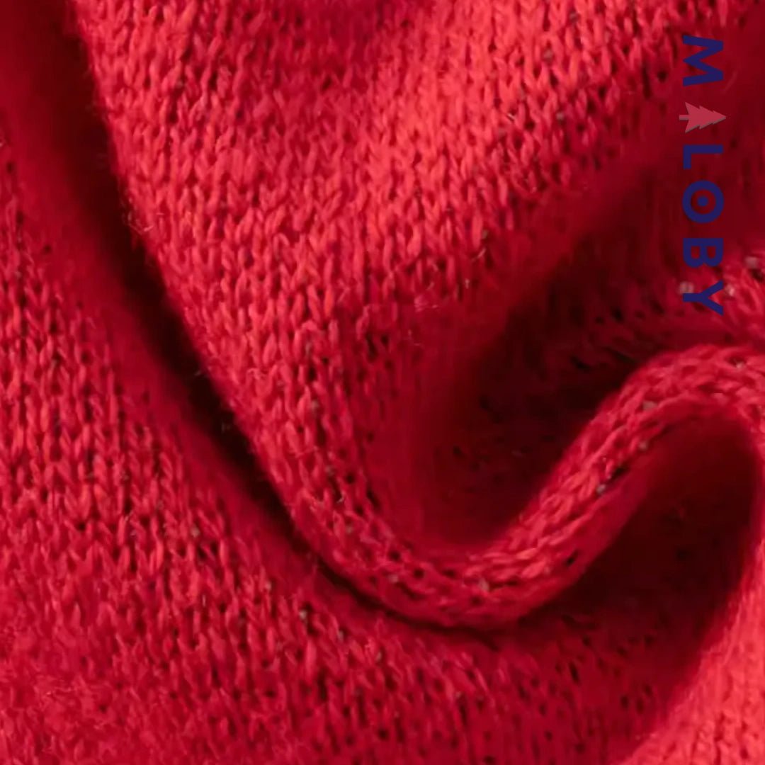 Pull Jacquard encolure ronde enfant garçon -Rouge -robes et ensembles pour filles, bébés et garcons - MALOBY