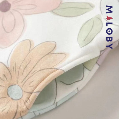 Ensemble jogging 2 pièces motifs fleuris enfant fille- Rose Bonbon -robes et ensembles pour filles, bébés et garcons - MALOBY