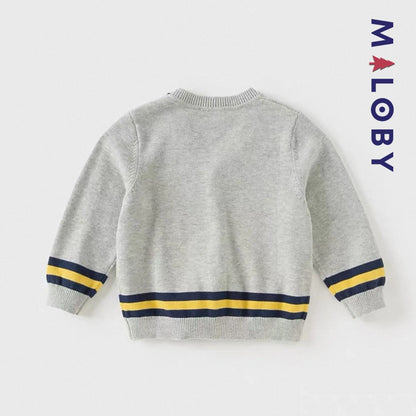 Duo chemise+cardigan enfant garçon -Gris/Blanc -robes et ensembles pour filles, bébés et garcons - MALOBY