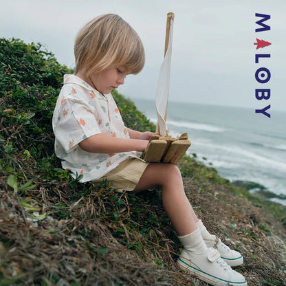 Ensemble Été en lin chemise+short -Kaki