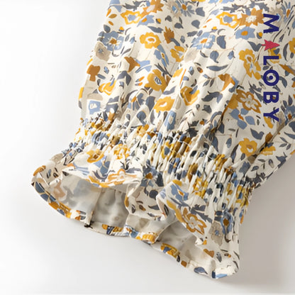 Robe à smocks motifs floral enfant fille -Floral -robes et ensembles pour filles, bébés et garcons - MALOBY