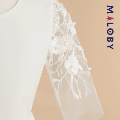 Robe princesse longue -Blanc