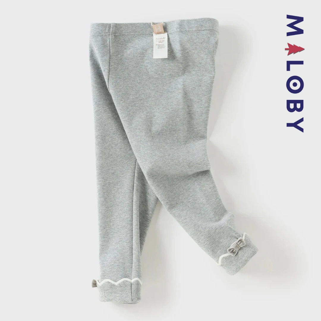 Legging à nœud enfant fille - gris -robes et ensembles pour filles, bébés et garcons - MALOBY