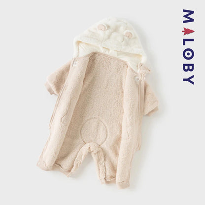 Grenouillère antibactérienne bébé garçon- Beige