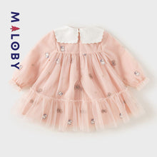 Charger l&#39;image dans la galerie, Robe habillée brodée - Rose pâle -robes et ensembles pour filles, bébés et garcons - MALOBY
