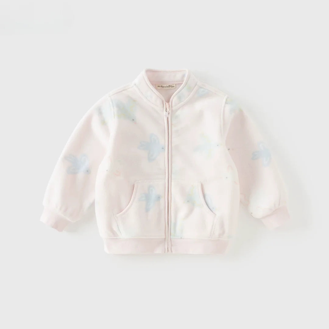 Sweat Polaire à Fermeture Éclair enfant fille -3 Motifs