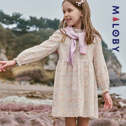 Robe fleurie manches longues enfant fille -Floral