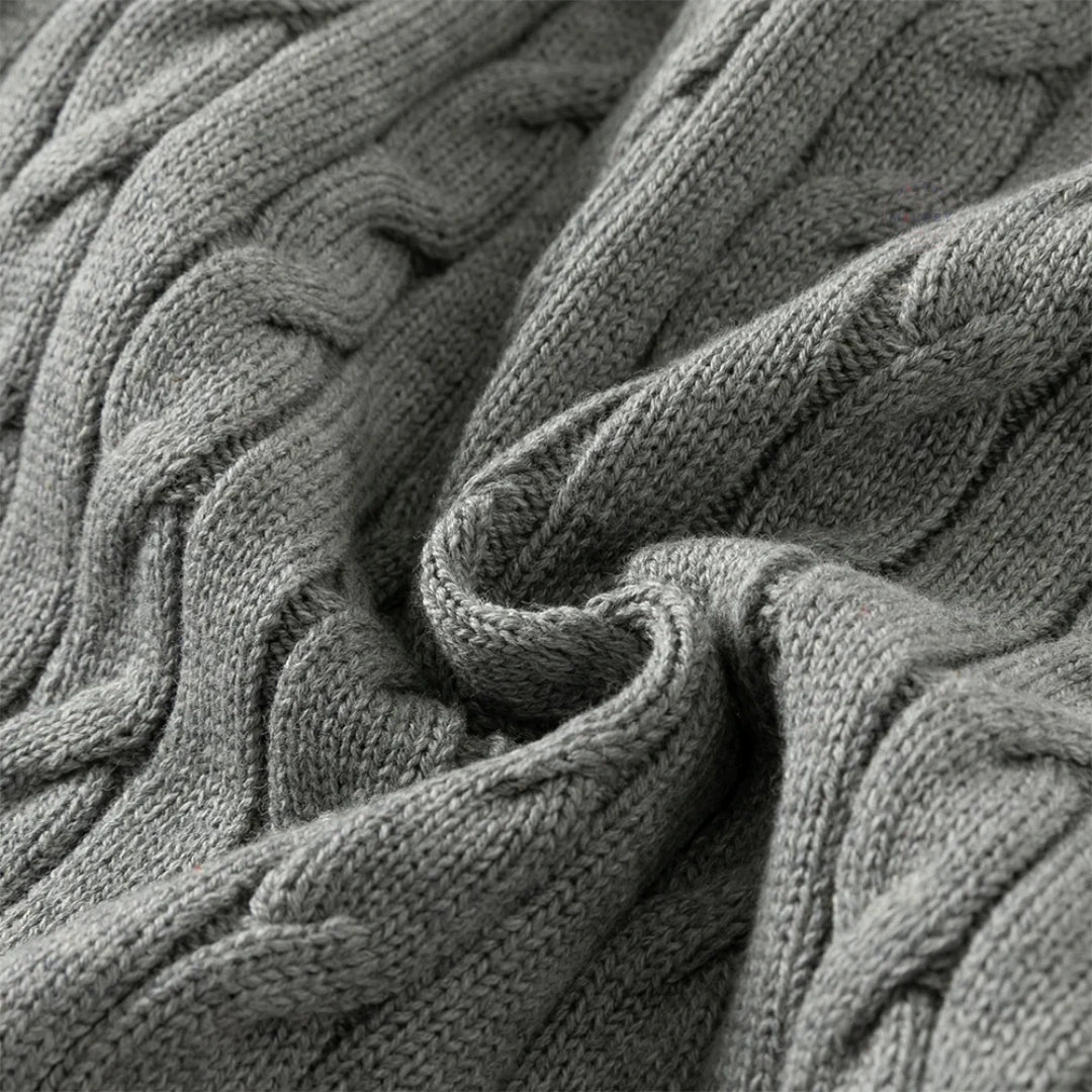 Cardigan torsadé antistatique premium gris pour garçon