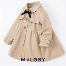 Charger l&#39;image dans la galerie, Trench à nœud enfant fille - beige -robes et ensembles pour filles, bébés et garcons - MALOBY
