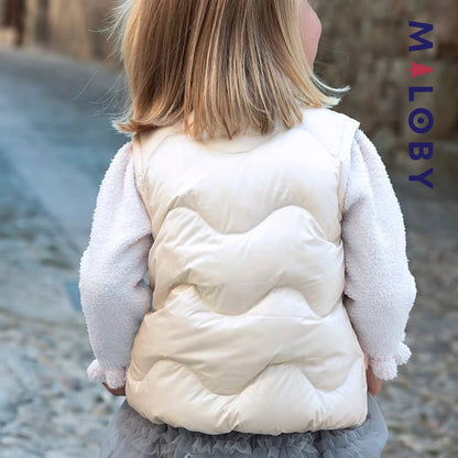 Doudoune sans manches enfant fille- Beige