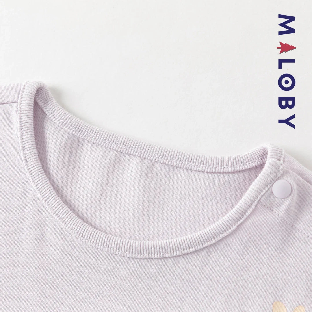 Ensemble 2 pièces T shirt+pantalon enfant fille- Violet