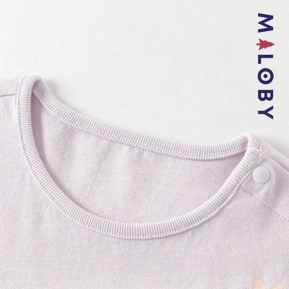 Ensemble 2 pièces T shirt+pantalon enfant fille- Violet
