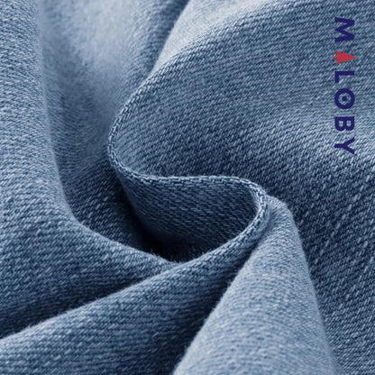 Pantalon denim évasé enfant fille-Bleu -robes et ensembles pour filles, bébés et garcons - MALOBY