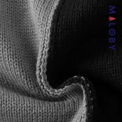 Pull en tricot parent-enfant unisexe- Noir