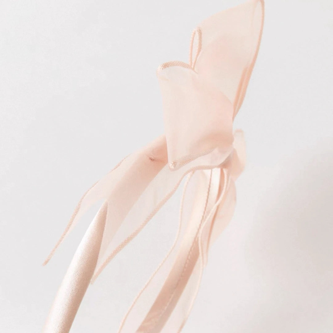 Bandeau princesse à fleur pour cérémonie -Rose