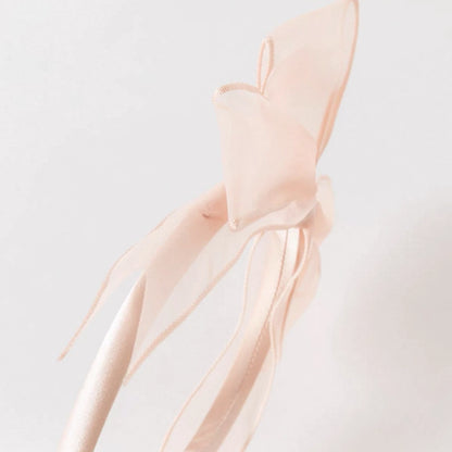 Bandeau princesse à fleur pour cérémonie -Rose