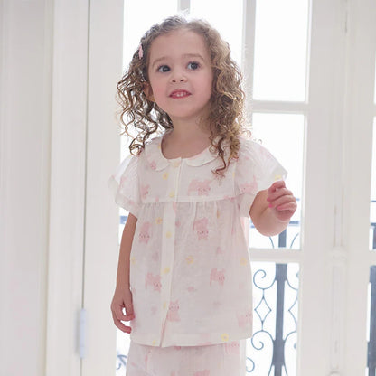 Ensemble Pyjama 2 pièces pour été enfant fille -Rose