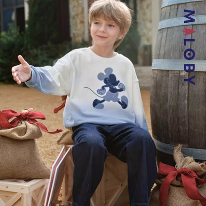 Sweat-shirt dégradé motif Disney enfant garçon -Bleu -robes et ensembles pour filles, bébés et garcons - MALOBY