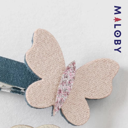 Duo de barrettes cheveux enfant fille - Rose