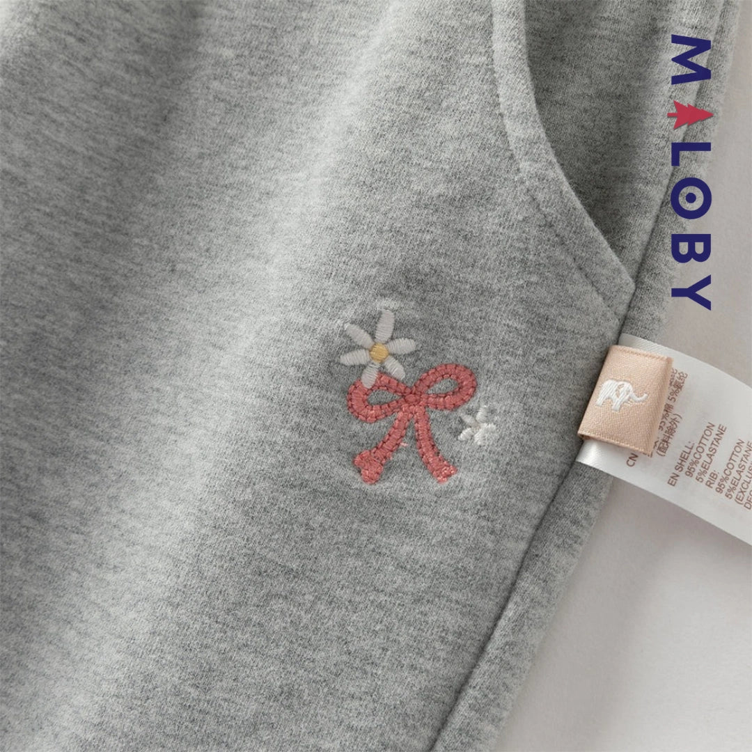 Ensemble 2 pièces sweat-shirt + pantalon enfant fille- Rose -robes et ensembles pour filles, bébés et garcons - MALOBY