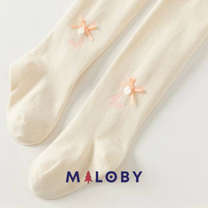 Collant Épais motif nœud enfant fille -robes et ensembles pour filles, bébés et garcons - MALOBY