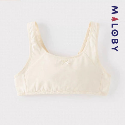 Brassières  100% coton - Blanc/Abricot/Violet