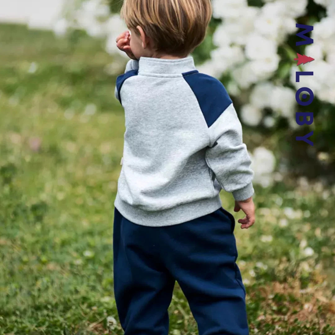 Ensemble sport 2 pièces enfant Garçon- bleu -robes et ensembles pour filles, bébés et garcons - MALOBY