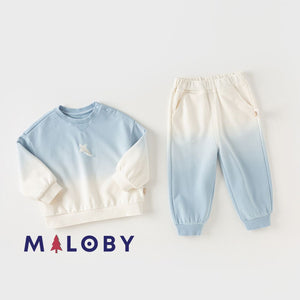 Ensemble sport garçon sweat + pantalon - Bleu ciel -robes et ensembles pour filles, bébés et garcons - MALOBY