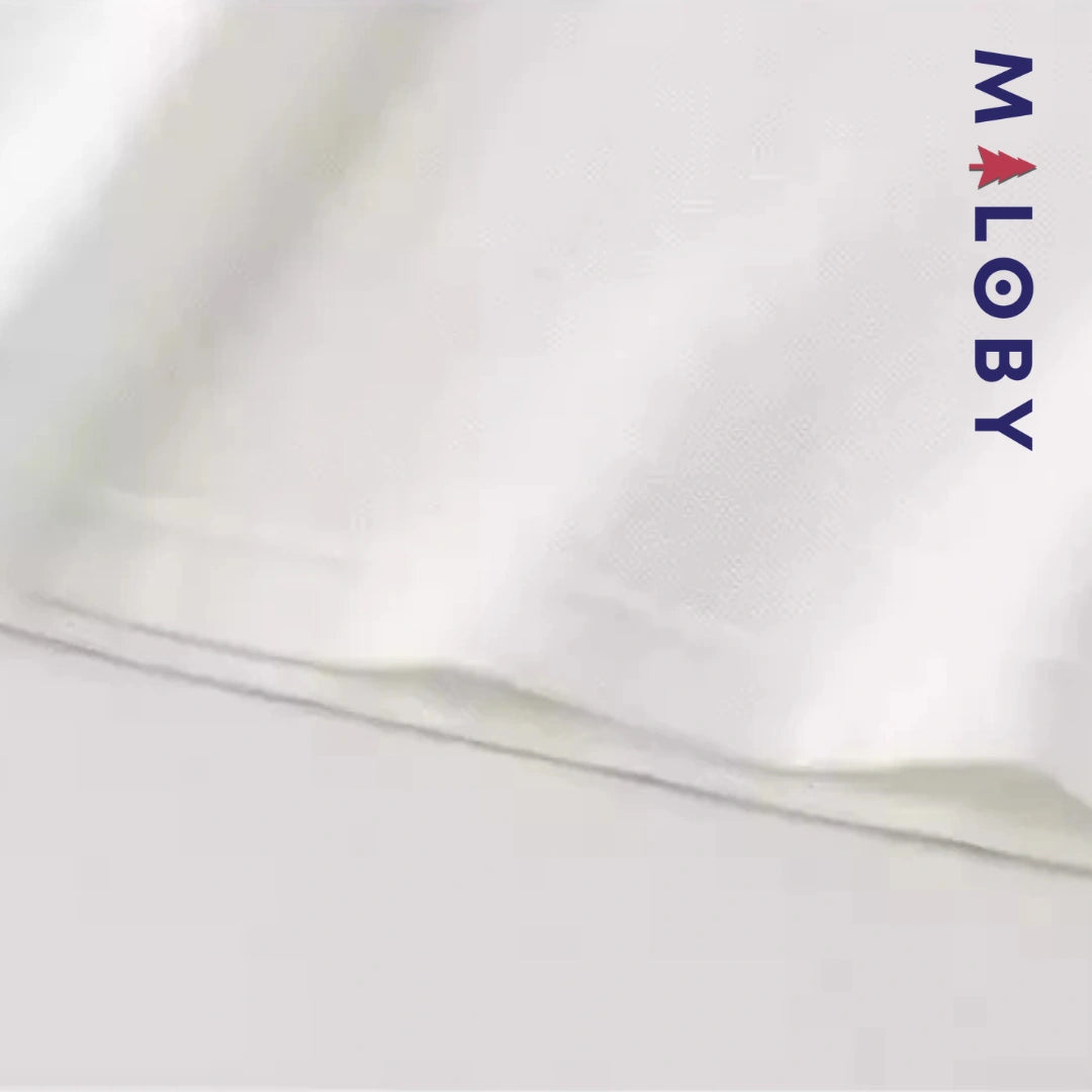 Polo manches longues enfants garçon- Blanc -robes et ensembles pour filles, bébés et garcons - MALOBY