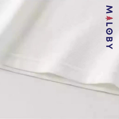 Polo manches longues enfants garçon- Blanc -robes et ensembles pour filles, bébés et garcons - MALOBY