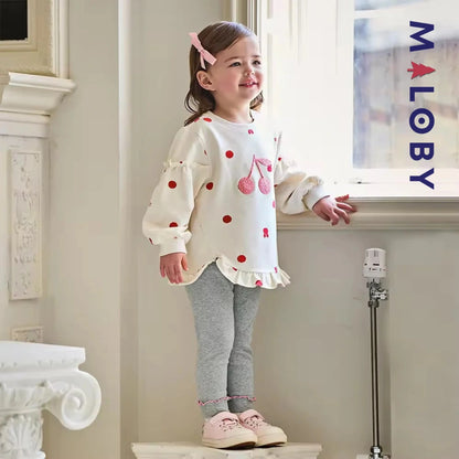 Ensemble 2 pièces sweat + Legging enfant fille- Rose