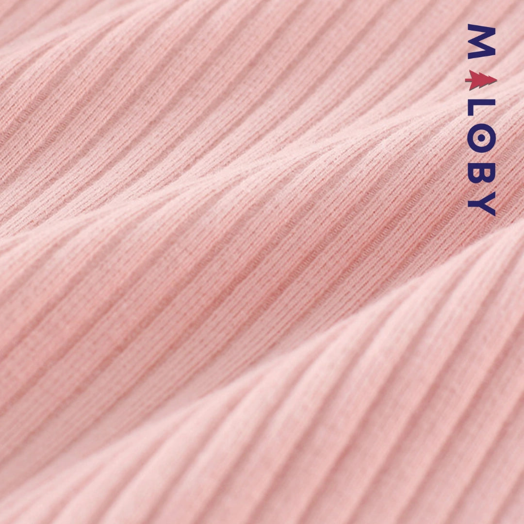 Pull en maille manches longues enfant fille- Rose/Gris/Blanc