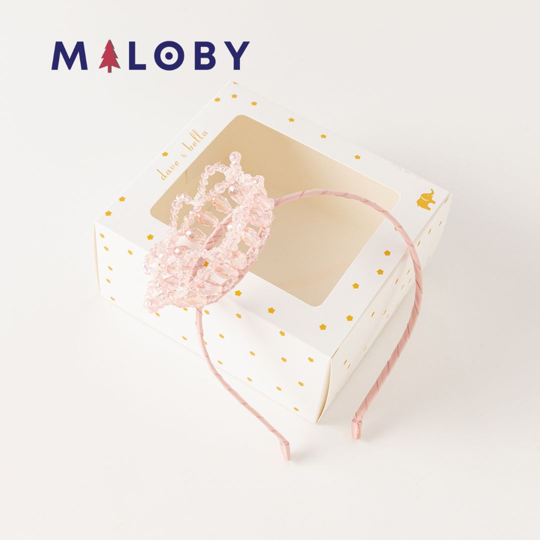 Couronne perlée - Rose -robes et ensembles pour filles, bébés et garcons - MALOBY