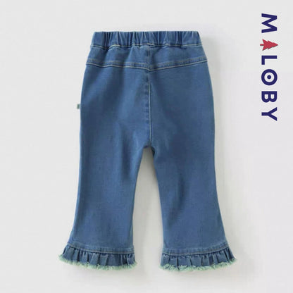Jean à base volontée enfant fille-Bleu -robes et ensembles pour filles, bébés et garcons - MALOBY