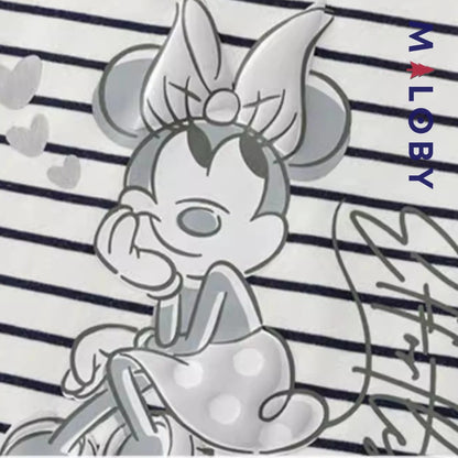 Sweat-shirt antibactérien Disney enfant fille -Rayé marine -robes et ensembles pour filles, bébés et garcons - MALOBY