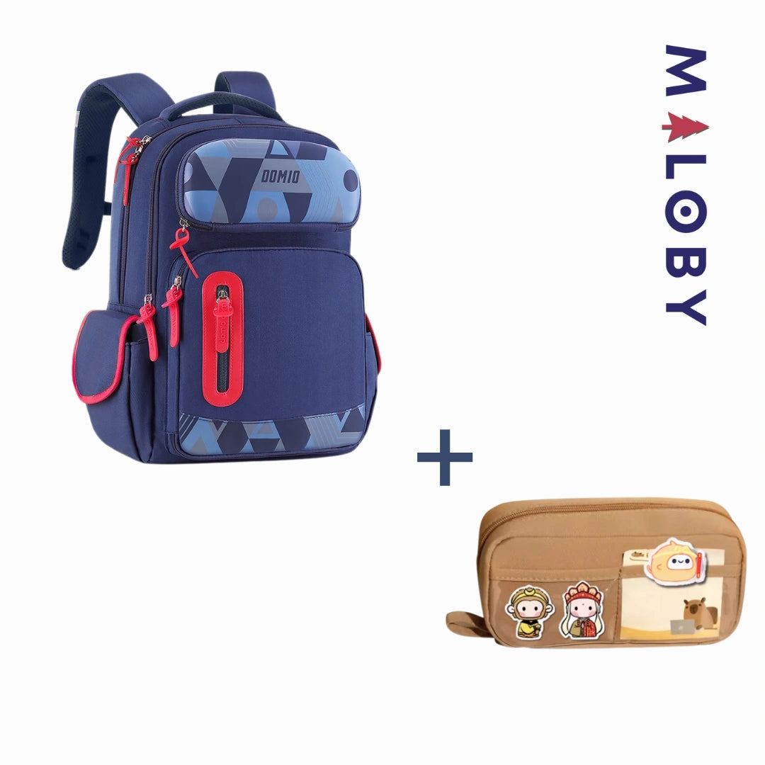 Pack Cartable scolaire + Trousse enfant Garçon - Bleu