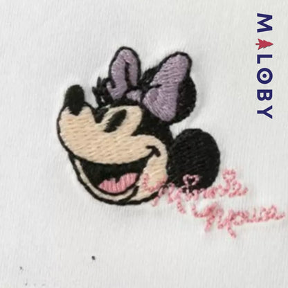 T-shirts antibactériens et anti-acariens motif Disney enfant fille- Blanc