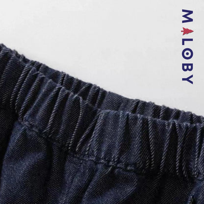 Pantalon battle en Denim décontracté enfant garçon-Marine -robes et ensembles pour filles, bébés et garcons - MALOBY