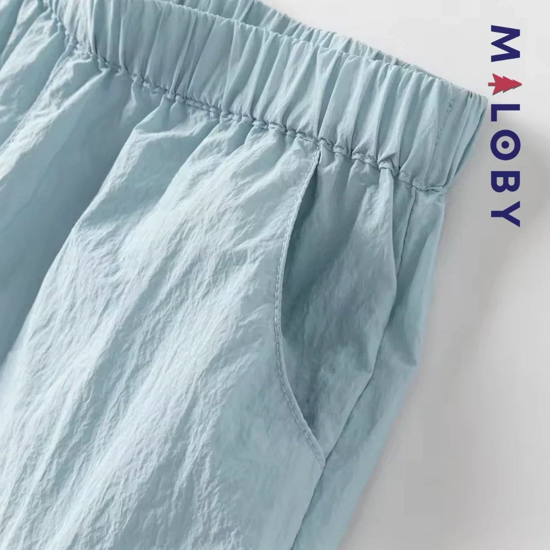 Pantalon jogging anti-moustiques pour enfant fille de taille moyenne et grande -Gris bleu
