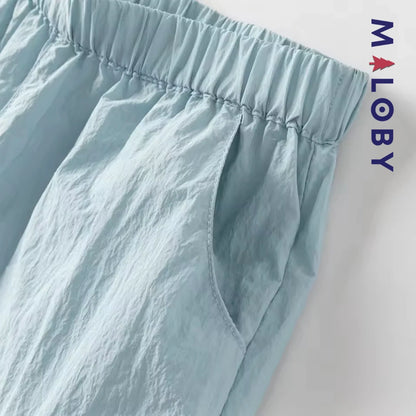 Pantalon jogging anti-moustiques pour enfant fille de taille moyenne et grande -Gris bleu