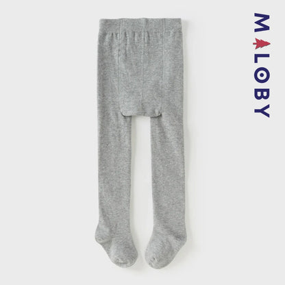 Collant épais motif fantaisie enfant fille- gris