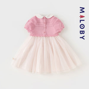 Robe à volants brodée - Fille -robes et ensembles pour filles, bébés et garcons - MALOBY