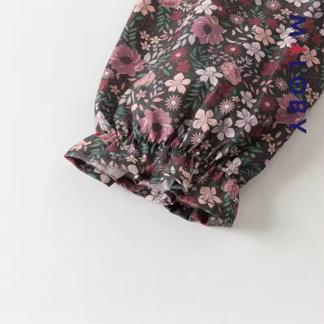 Ensemble 2 pièces robe + cardigan enfant fille - floral -robes et ensembles pour filles, bébés et garcons - MALOBY