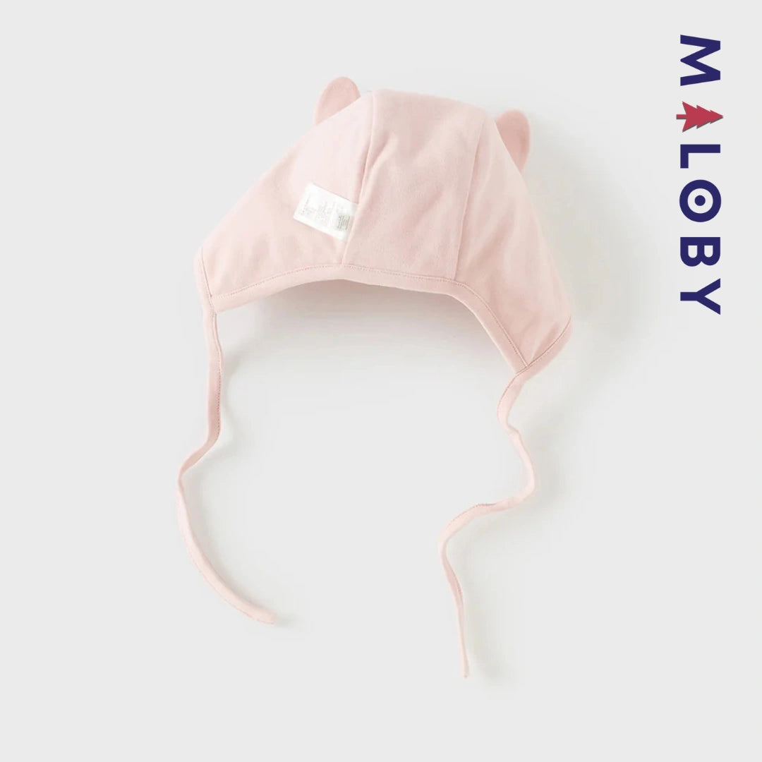 Ensemble 2 pièces combinaison+bonnet bébé fille-Rose