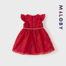 Charger l&#39;image dans la galerie, Robe d&#39;Été brodée enfant fille - Rouge -robes et ensembles pour filles, bébés et garcons - MALOBY
