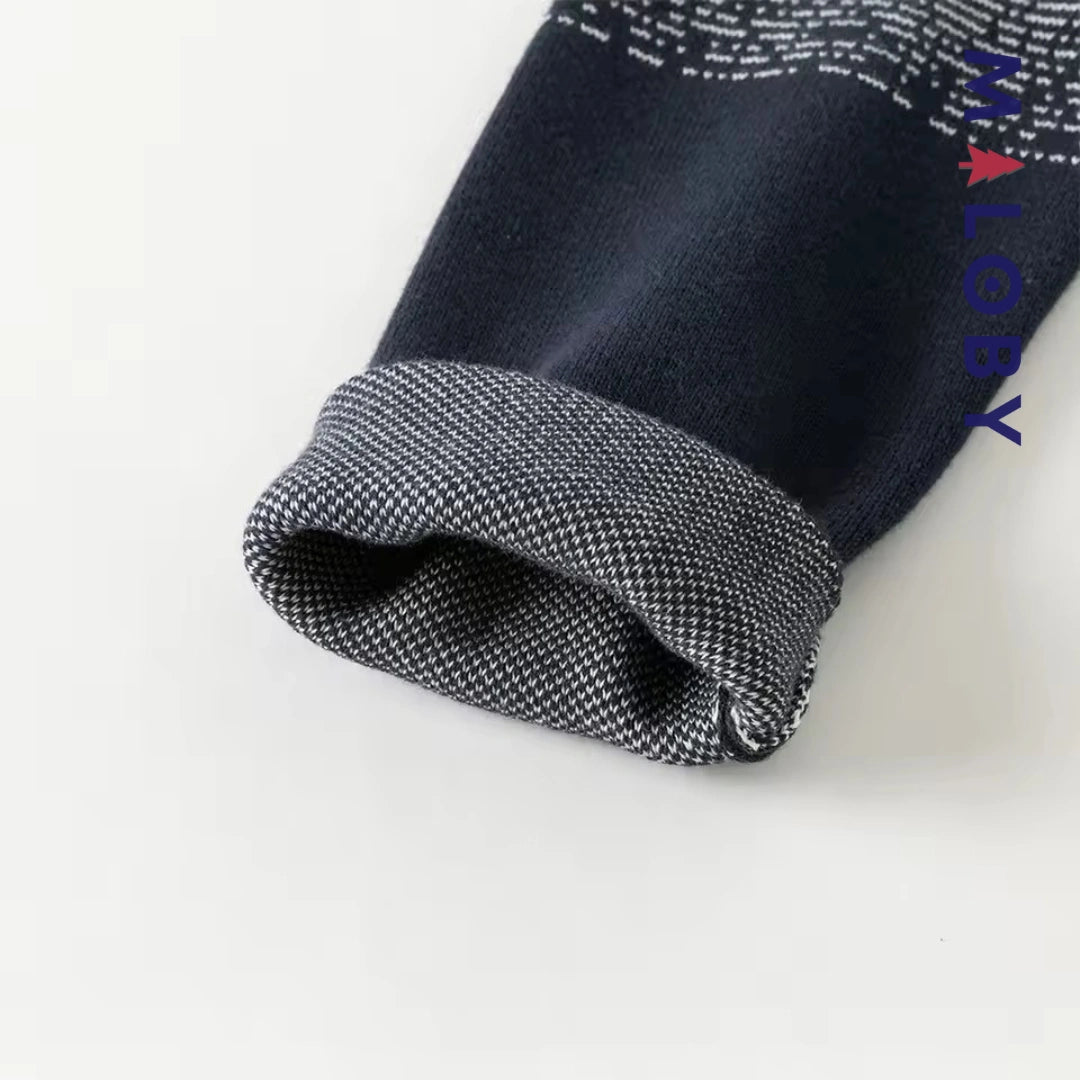 Pull à col chemise effet 2 en 1 enfant garçon -Marine -robes et ensembles pour filles, bébés et garcons - MALOBY