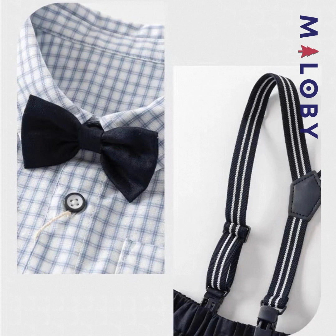 Ensemble cérémonie à 3 pièces enfant garçon- bleu