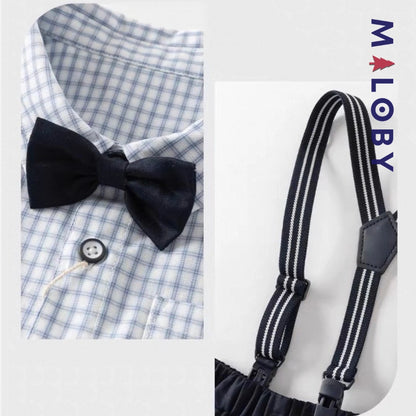 Ensemble cérémonie à 3 pièces enfant garçon- bleu