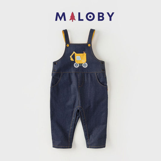 Ensemble salopette + T-shirt enfant Garçon - Blanc/marine -robes et ensembles pour filles, bébés et garcons - MALOBY